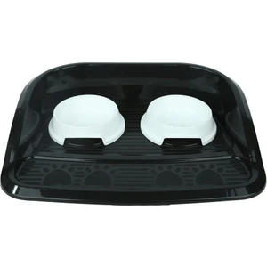 Kedi ve Köpek Siperli Mama Kabı (2 Adet 300 ml Mama ve Su Kabı ile Birlikte Mavi)