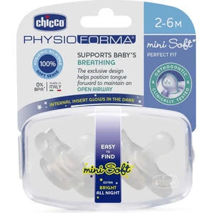Gece Parlayan PhysioForma Mini Soft 2'li Emzik 2-6 Ay