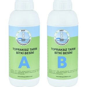 Hidroponik Farm Topraksız Tarım Bitki Besini 1 Lt A 1 Lt B