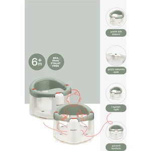 Baby Jem Önden Açılır Banyo & Mama Oturağı Soft Yeşil