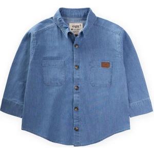 Kot Gömlek 2-8 Yaş Mavi