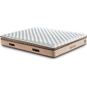 Niron Yatak Baklava Yatak 120X200 cm Tek Kişilik Ultra Ortopedik Çok Sert Pedli Lüks Yatak 30 cm Krem Kumaş