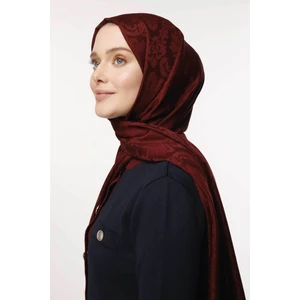 Valor Scarf  Brokar Desen Şal Kızılcık