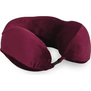 Moda Home Bedding Visco Ortopedik Seyahat Yastığı-Visco Yastık,çıkarılabilir Kılıf, Lüks Seyahat Yastığı Bordo