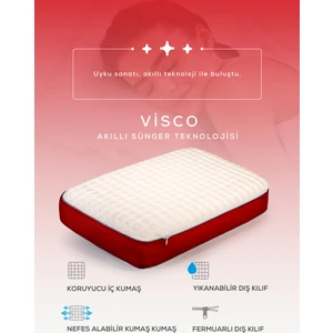 Moda Home Bedding Visco Bubbli Tombik Yastık BORDO , Visco yastık, Ortopedik yastık