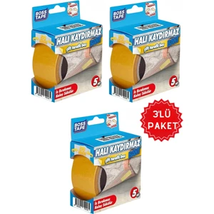 Halı Kaydırmaz Bant Halı Kilim Sabitleme ve Yapıştırma Bandı EN:50 mm Boy:5metre (Üçlü Paket)