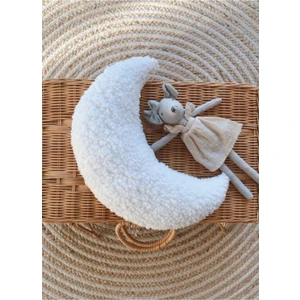 Teddy Moon Yastık Naturel Beyaz