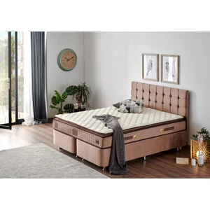 W. Cotton 140x190 cm Çift Kişilik Pedli Yatak Baza Başlık Takımı - Kumaş Baza, Başlık ve Yatak Seti