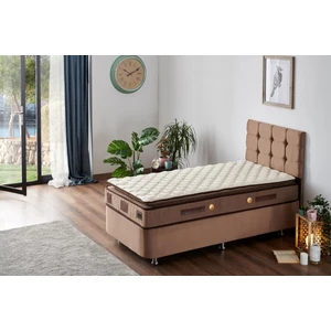 Niron Yatak Niron W. Cotton Pedli Lüks Yatak Seti 100x200 cm Tek Kişilik Doğal Pamuklu Yaylı Yatak, Sandıklı Kumaş Baza ve Başlık Takımı