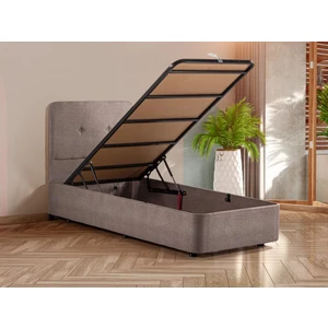 Luna Baza ve Başlık Seti - 80x180 cm Tek Kişilik Kumaş Baza Seti