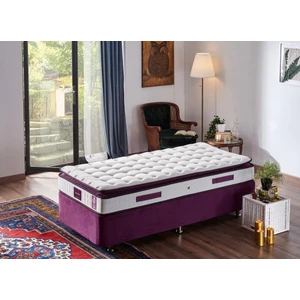 Niron Purple 80x180 Tek Kişilik Pedli Yatak Full Ortopedik Yaylı Yatak