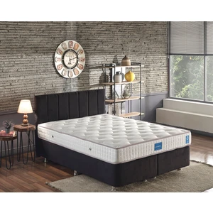 Niron Juliette 160x200 cm Çift Kişilik Lüks Yatak Seti - Siyah Kumaş Baza, Başlık ve Yatak Takımı