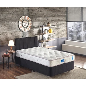 Niron Juliette 120x200 Bir Buçuk Kişilik Lüks Yatak Seti - Siyah Kumaş Baza, Başlık ve Yatak Takımı