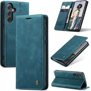 Samsung Galaxy A56 5g Kılıf Caseme 013 Serisi Kart Tutucu Standlı Deri Telefon Kapağı-Mavi (Yurt Dışından)