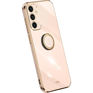 Xınlı Samsung Galaxy A56 5g Kılıf Yüzük Kickstand Galvanik Tpu Telefon Kapağı-Pembe (Yurt Dışından)