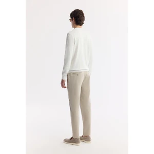 Avva Erkek Ekru Bisiklet Yaka Dokulu Rayon Triko Regular Fit Kazak A51Y5022