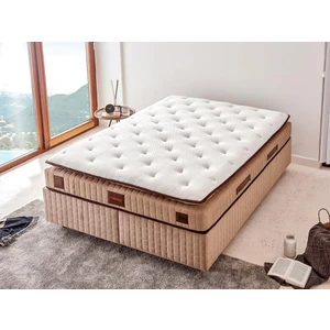 Niron Majesty Yatak 90x190 Tek Kişilik Pedli Ekstra Lüks Yumuşak Yatak Pamuklu Keten Kumaş 30 cm