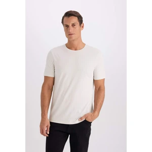 Slim Fit Dar Kesim Bisiklet Yaka Modal Karışımlı Pamuklu Basic Düz Kısa Kollu Tişört M6606AZ25SP