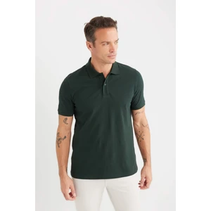 %100 Pamuk Regular Fit Polo Yaka Kısa Kollu Basic Düz Pike Kumaş Tişört C1293AX25SP