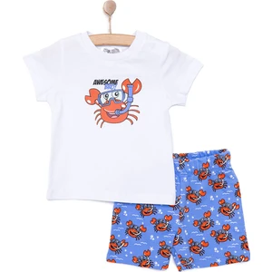 Hellobaby Basic Erkek Yengeç Baskılı Şortlu Takım Erkek Bebek