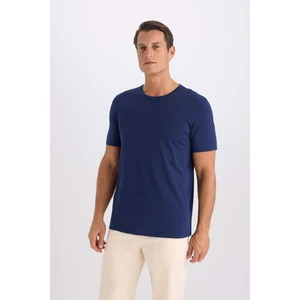 Slim Fit Dar Kesim Bisiklet Yaka Modal Karışımlı Pamuklu Basic Düz Kısa Kollu Tişört M6606AZ25SP