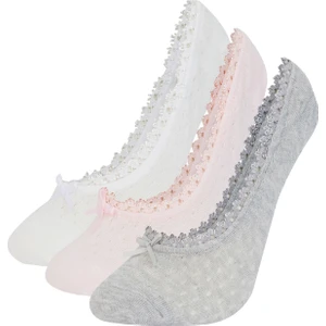 Kadın 3'lü Pamuklu Babet Çorap E2037AXNS