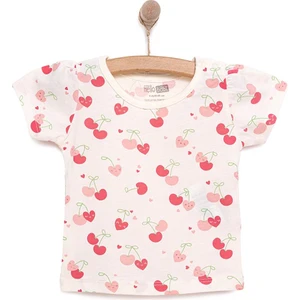 Hellobaby Basic Kız Kiraz Desenli T-Shirt Kız Bebek