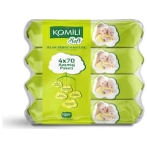 Soft Islak Havlu 70 Yaprak 4 Paket