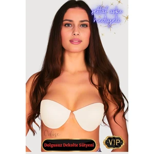 Sırtı Şeffaf Desteksiz-Dolgusuz Sütyen Abiye Kıyafet Sütyeni (Düğün, Nişan, Kına Için Uygundur)