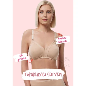 Telsiz Süngersiz Kapsız Penye Toparlayıcı Sütyen (Büyük Beden Mevcuttur)