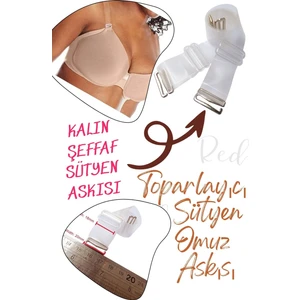 Red İç Giyim Toparlayıcı Sütyenler Ile Uyumlu Kalın Şeffaf Omuz Askısı ( 1 Çift )