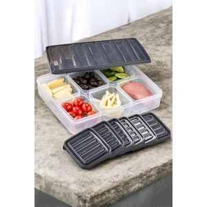 7'li Set Pratik Yemek Piknik Kahvaltı Gıda Saklama Kabı (2,5 Lt + 6X250 Ml)