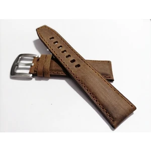 Fado&her Saate Uyumlu Yarım Kroko Greyzı Deri   Saat Kordonu 20 mm  (206) Kahve