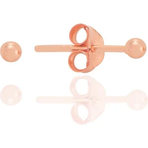 Gümüş Rose 2 mm Gümüş Top Küpe SGTL12811ROSE