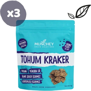 3’lü Deniz Tuzlu Tohum Kraker 40 gram