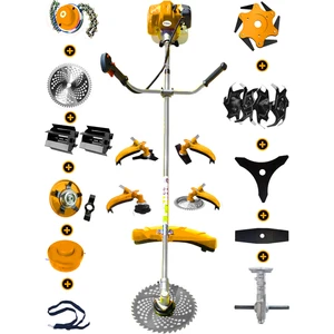 Italia Lx 760 11 In 1 Full Set Yan Tipi Benzinli Tırpan + Toprak Eşeleme + Akrobat Çapa Roket Başlık