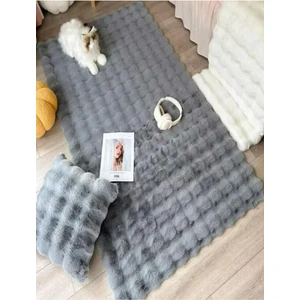Saraz Halı Puffy Bubble Tavşan Tüyü Kaymaz Makinede Yıkanabilir Salon Koridor Mutfak Halı