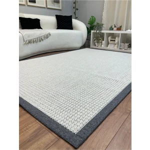 Saraz Halı Kumaş Bordür Bej Bukle Siyah Bordür  Halı Salon Koridor Mutfak Çocuk Odası Halısı  Kilim S263