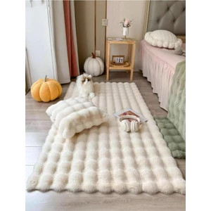 Saraz Halı Puffy Bubble Tavşan Tüyü Kaymaz Makinede Yıkanabilir Salon Koridor Mutfak Halı