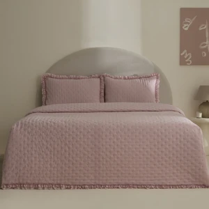 Karaca Home Viona Çift Kişilik Yatak Örtüsü Seti Pudra