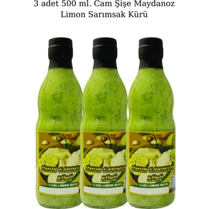 Ayşe Ana Yöresel Limon Sarımsak Kürü Maydanozlu 3 x 500 ml Cam %100 El Yapımı Doğal