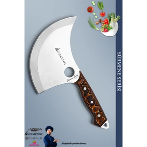 Sürmene Serisi Mutfak Bıçak Hilal Börek Bıçağı Pizza Pide Salata Bıçağı Kahverengi ( MFT-001 )
