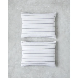 Serene Stripes Pamuklu 2'li Yastık Kılıfı 50x70 cm Lacivert