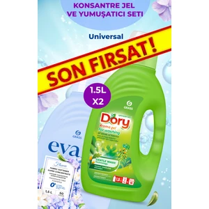 Çamaşır Seti Dory Universal Sıvı Deterjan & Eva Yumuşatıcı (1,5 lt x 2)