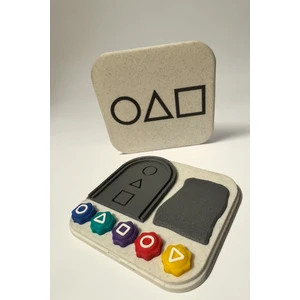 Squid Game Kumlu 5 Taş ( Beş Taş ) ve Uçan Taş Devirme Flying Stone Kutulu Set