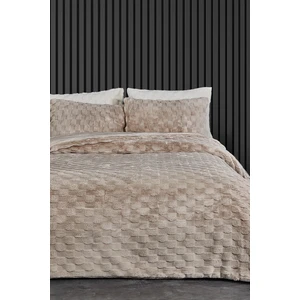 Kürk Yatak Örtüsü Yorgan Uyku Seti Tek Kişilik Çarşaflı Peluş Yumuşak Dolgulu Rody 3 Parça