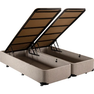 Niron Baza 140x190 cm Çift Kişilik Sandıklı Klasik Kumaş Baza Sağlamlaştırılmış Metal Profil Baza