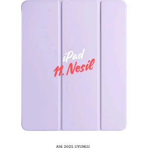 Apple iPad 11. Nesil A16 2025 Uyumlu 11 Inç Standlı Katlanabilir Fuchsia Smart Cover Tablet Kılıfı