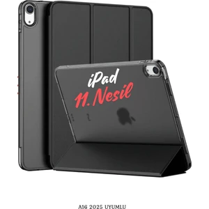 Apple iPad 11. Nesil A16 2025 Uyumlu 11 Inç Standlı Katlanabilir Smart Cover Tablet Kılıfı