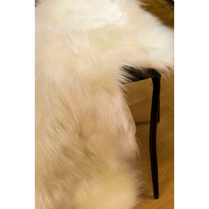 Beyaz, El Yapımı Görünümlü, Kaymaz Nokta Tabanlı Yumuşak Pamuklu Peluş Halı - Salon ve Oturma Odası için Uygun